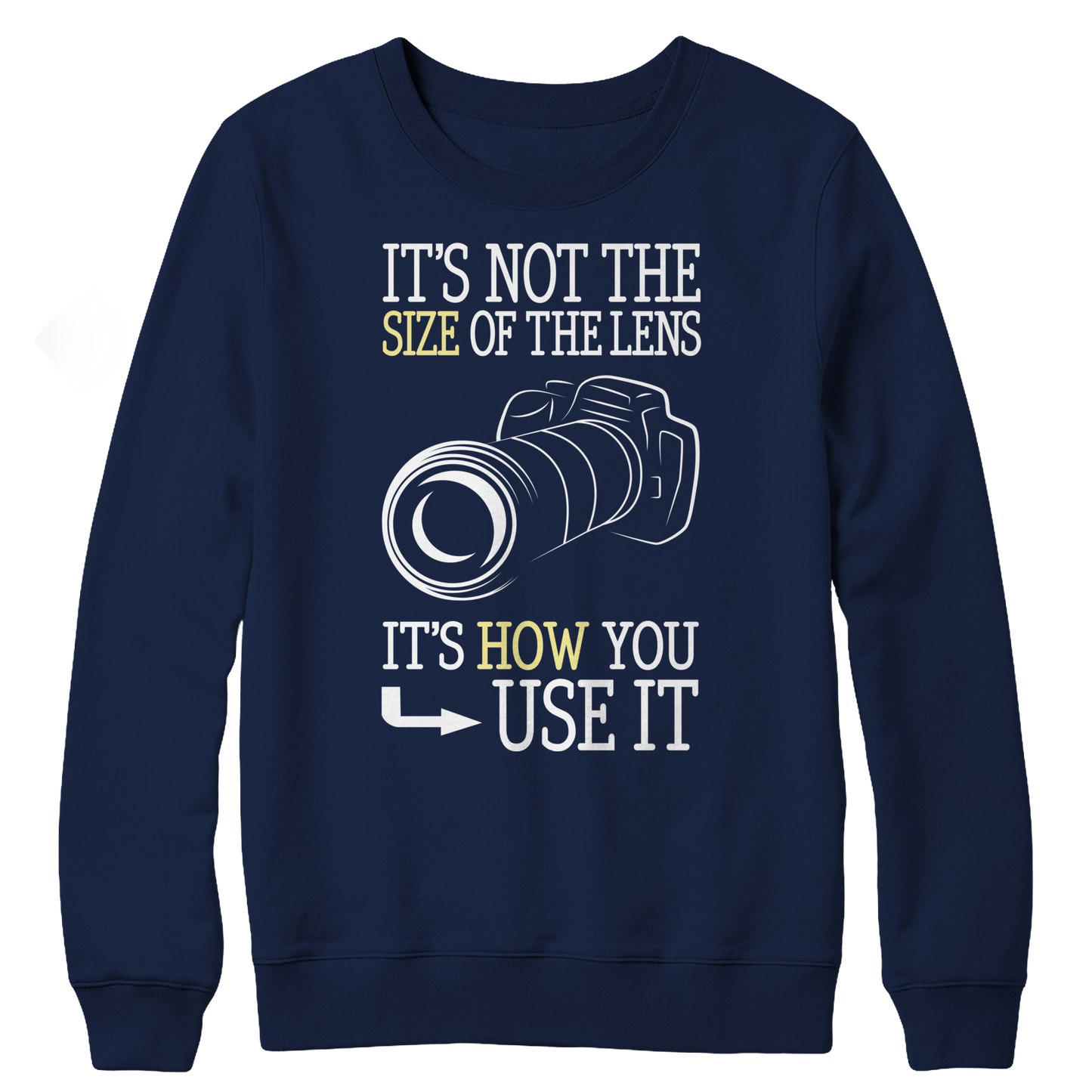 It's Not The Size Of The Lens But How You Use It Crewneck Fleece