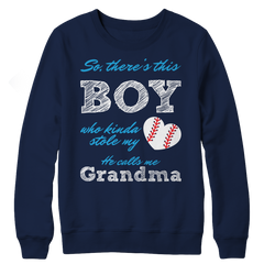 Limited Edition - So, There's this Boy who kinda stole my heart. He calls me Grandma (baseball) Crewneck Fleece