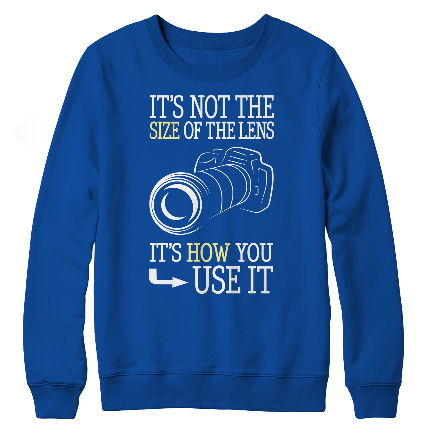 It's Not The Size Of The Lens But How You Use It Crewneck Fleece