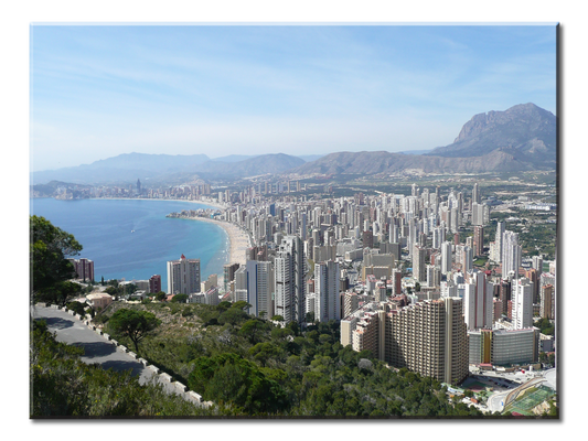 Benidorm Spain | Spanish Landscape and City | Spanish Canvas Wall Art | Large Single Panel Spanish Canvas Wall Art