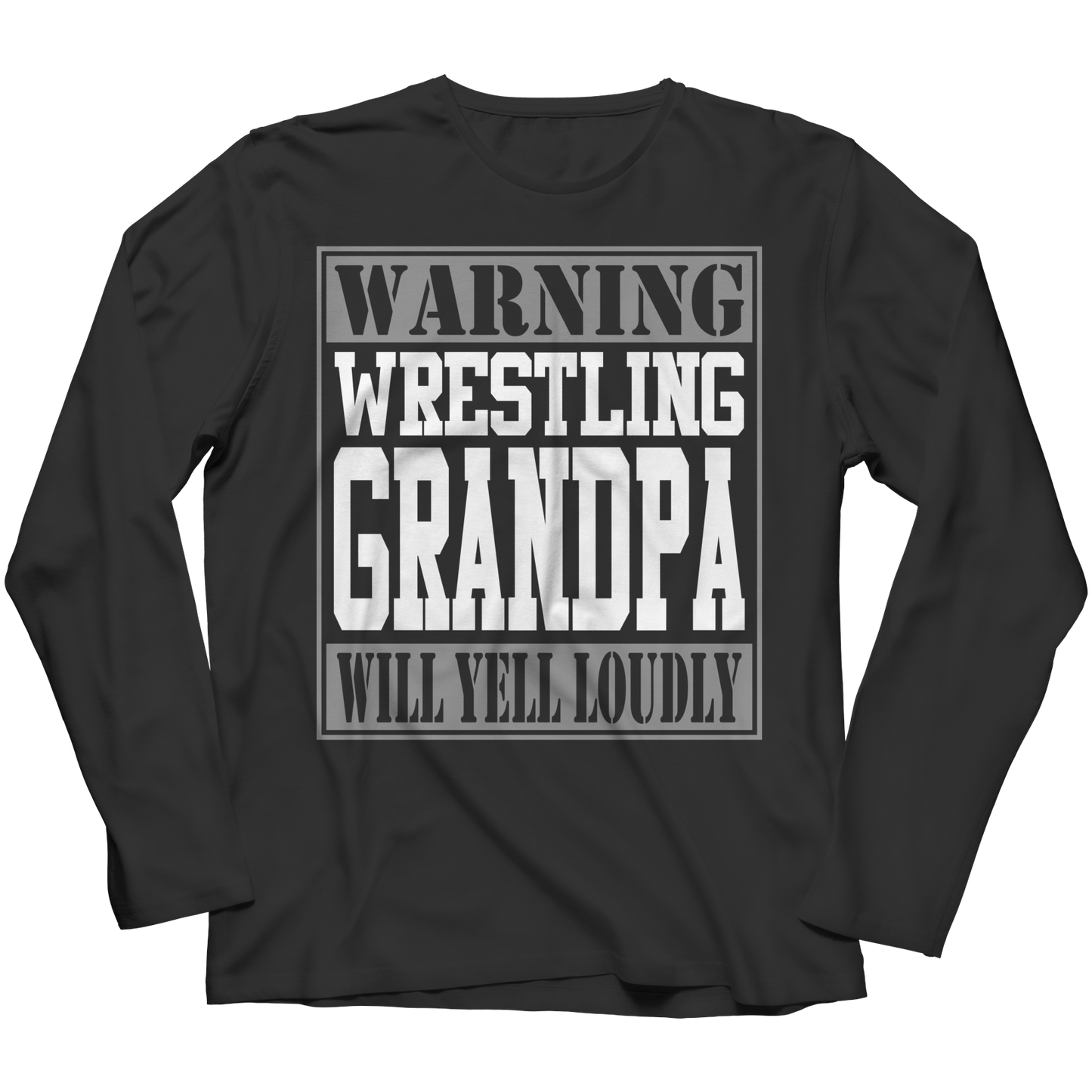 Warning Wrestling Grandpa will Yell Loudly Shirt