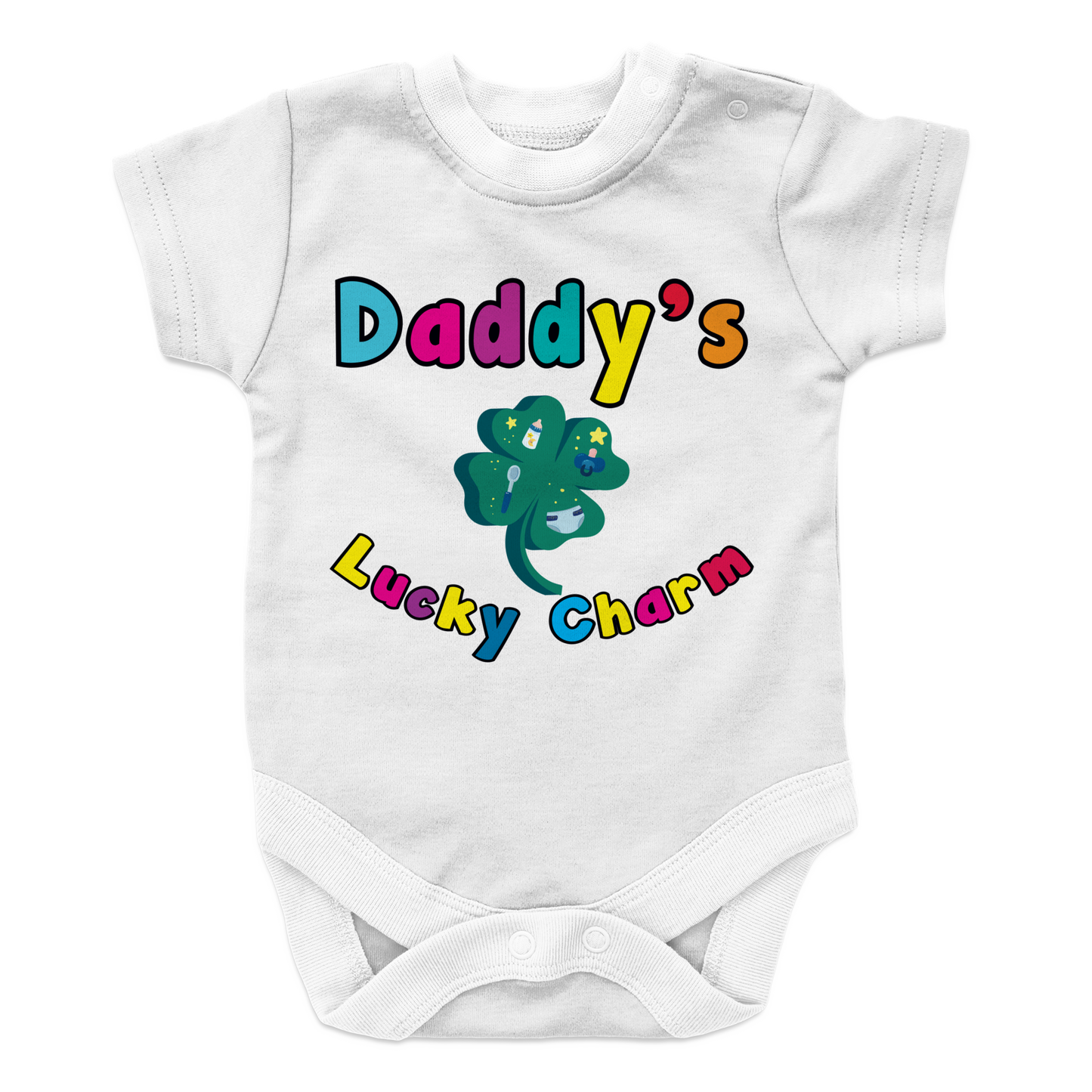 Daddy's Lucky -2 Baby Onesie