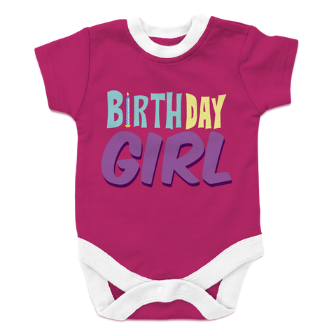 Birthday Girl Pink 1 Baby Onesie