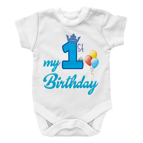 My First Birthday - BOY Baby Onesie