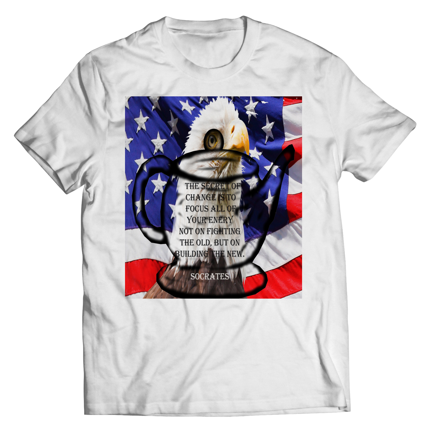 Limited Edition - Veterans Day - Teapot - Eagle - US Flag - Socrates Shirt