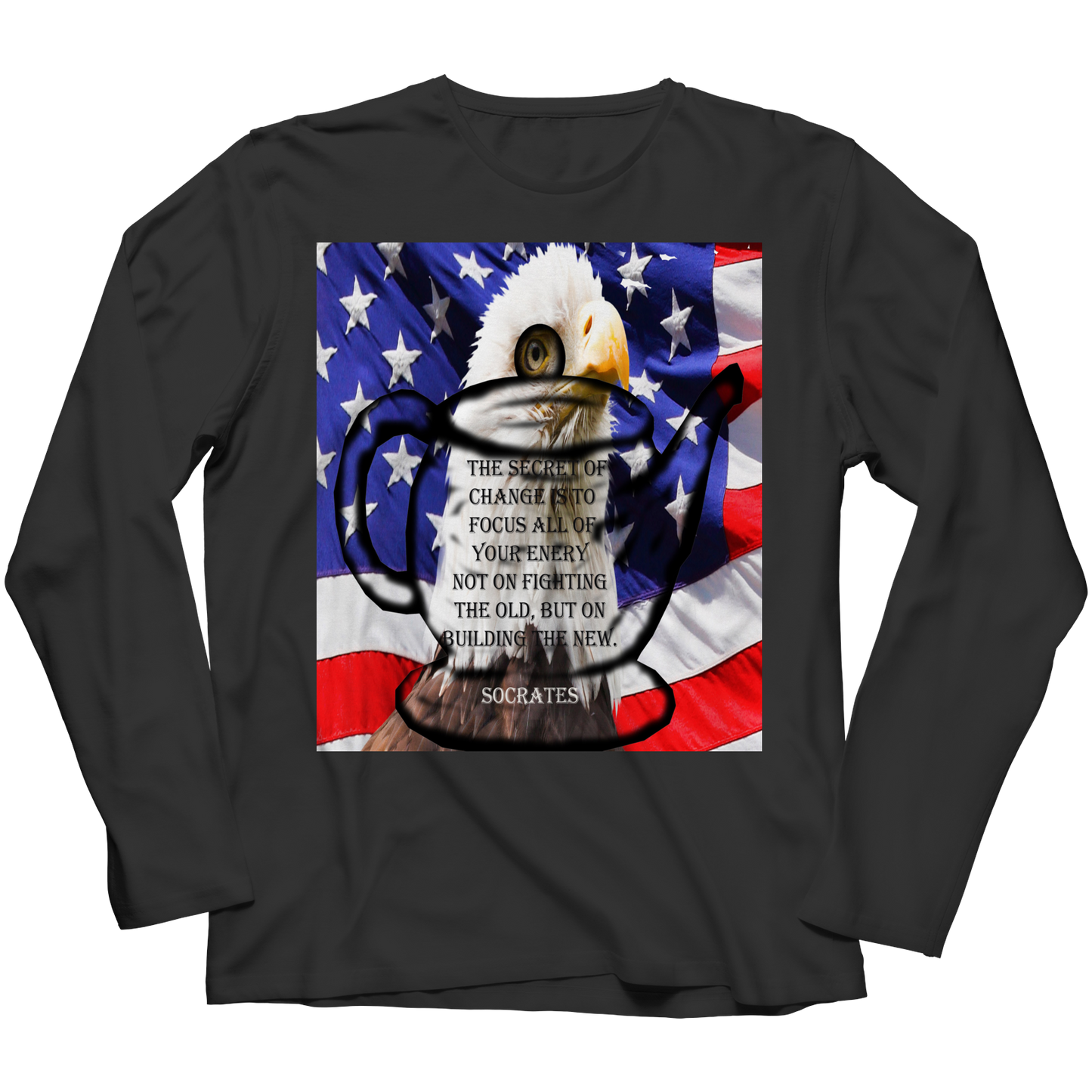 Limited Edition - Veterans Day - Teapot - Eagle - US Flag - Socrates Shirt