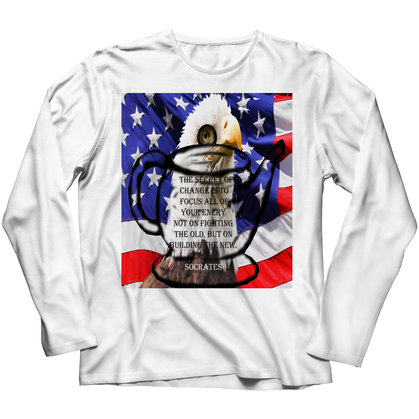 Limited Edition - Veterans Day - Teapot - Eagle - US Flag - Socrates Shirt