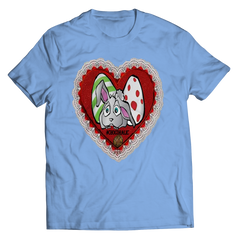Easter Bunny Valentine Heart Tee Shirt