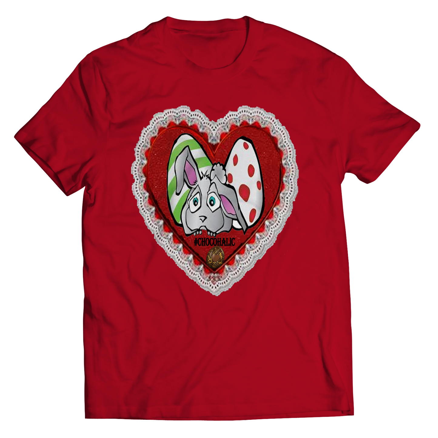 Easter Bunny Valentine Heart Tee Shirt