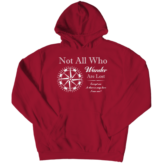 Not All Who Wander Are Lost - Crimson Unisex Hoodie