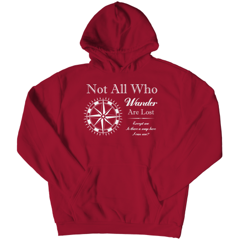 Not All Who Wander Are Lost - Crimson Unisex Hoodie
