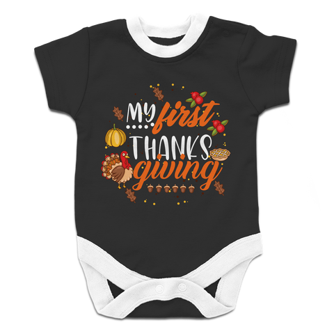 My First Thanksgiving Baby Body Suit - Thanksgiving Onesie