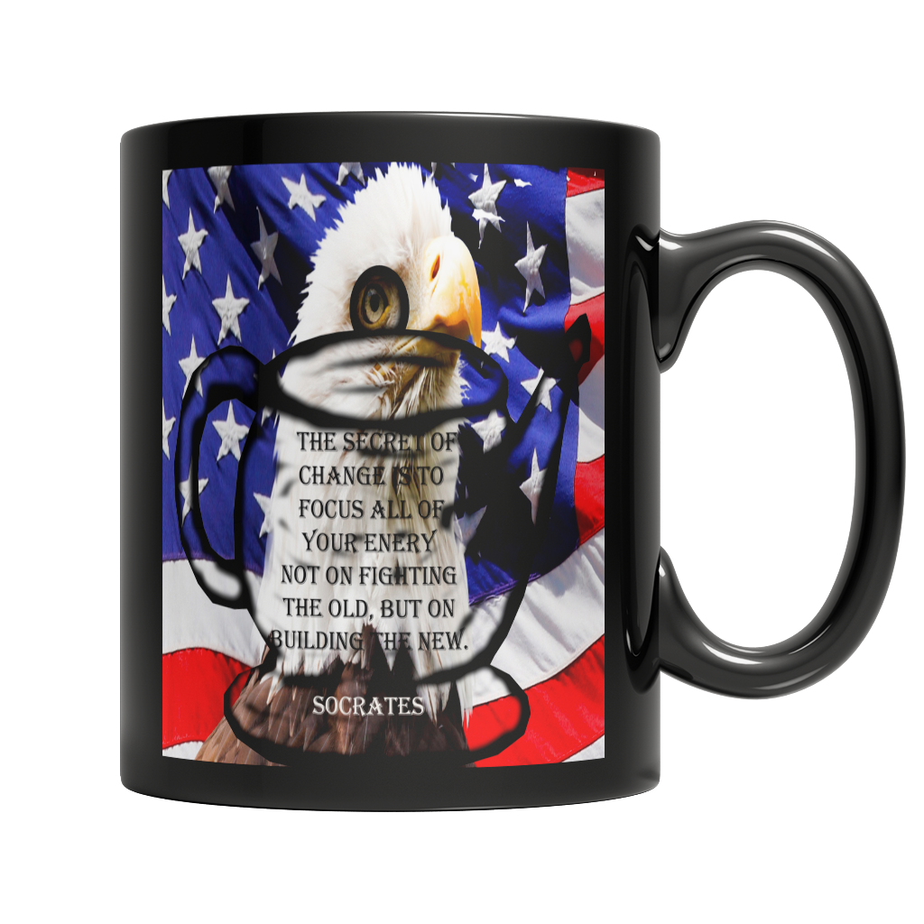 Veterans Day - US Flag - Socrates - Eagle Cup - Teapot Mug