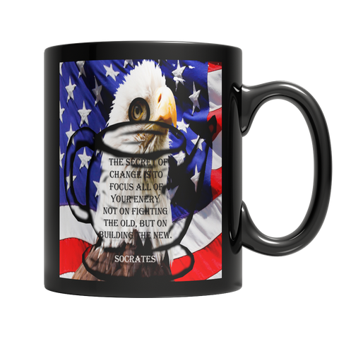 Veterans Day - US Flag - Socrates - Eagle Cup - Teapot Mug