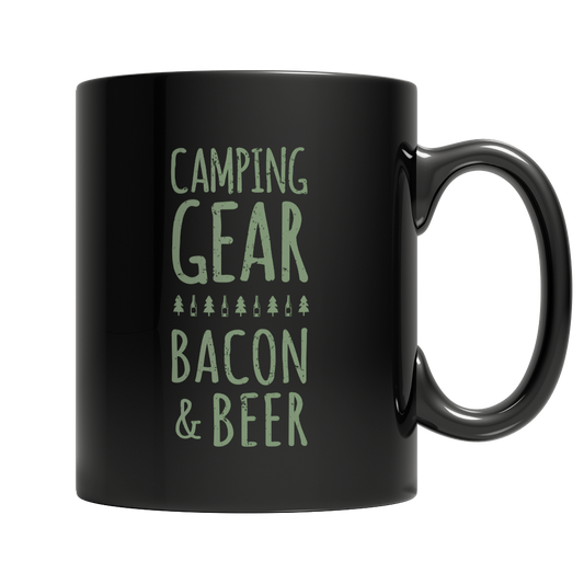 Camping Gear Bacon And Beer Mug