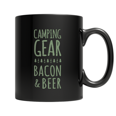 Camping Gear Bacon And Beer Mug