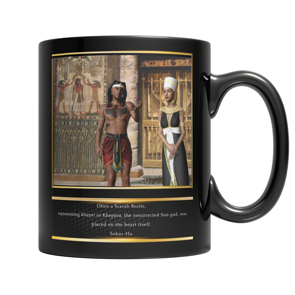 Ancient Egyptian Scarab Mug - Black